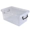 Simplify Storage Bin, Plastic, Clear, 5.7 in H, 8.4 in W, 5.7 in L 15096 - alternate 1